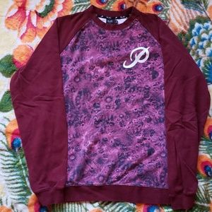 Primitive Burgundy Floral Crewneck Sweater Size XL
